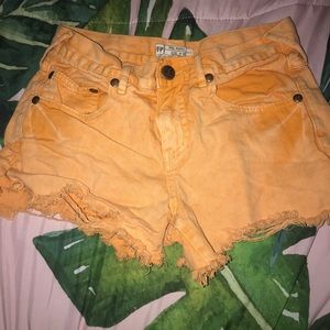 Free People High Rise Denim Shorts